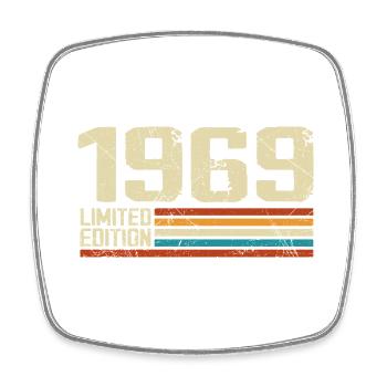 Vintage 1969 Anniversaire Rétro - Né en 1969 - Magnet carré - blanc - Devant