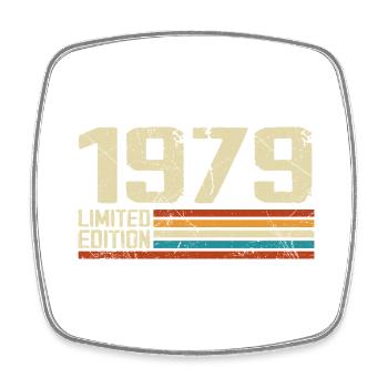 Vintage 1979 Retro Birthday - Born in 1979 - Square fridge magnet - white - Front