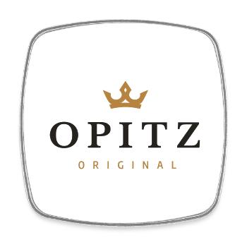 Logo original de la famille Opitz - Magnet carré - blanc - Devant