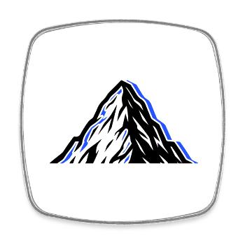 Mountains icon - Square fridge magnet - white - Front