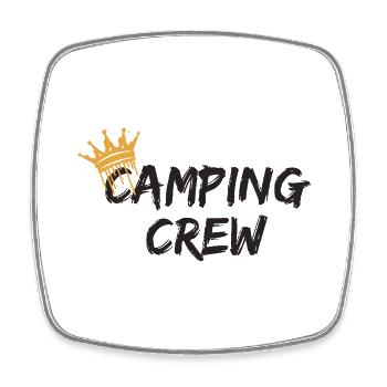 Camping Crew - Viereckiger Kühlschrankmagnet - Weiß - Vorne