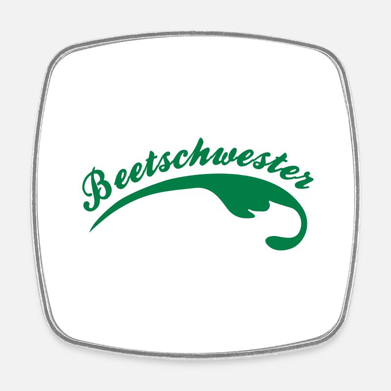 Garten - Viereckiger Kühlschrankmagnet - Weiß