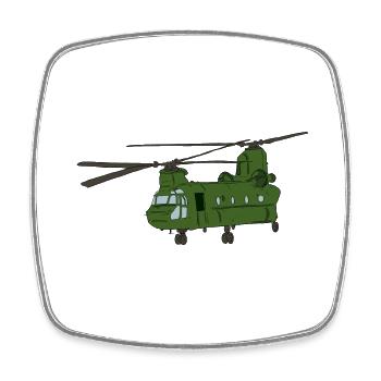 Hubschrauber - Viereckiger Kühlschrankmagnet - Weiß - Vorne