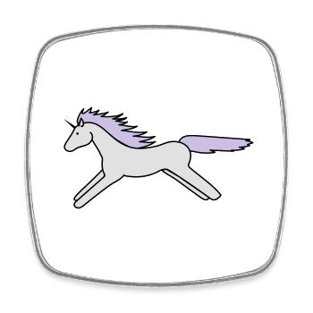 unicorn - Square fridge magnet - white - Front