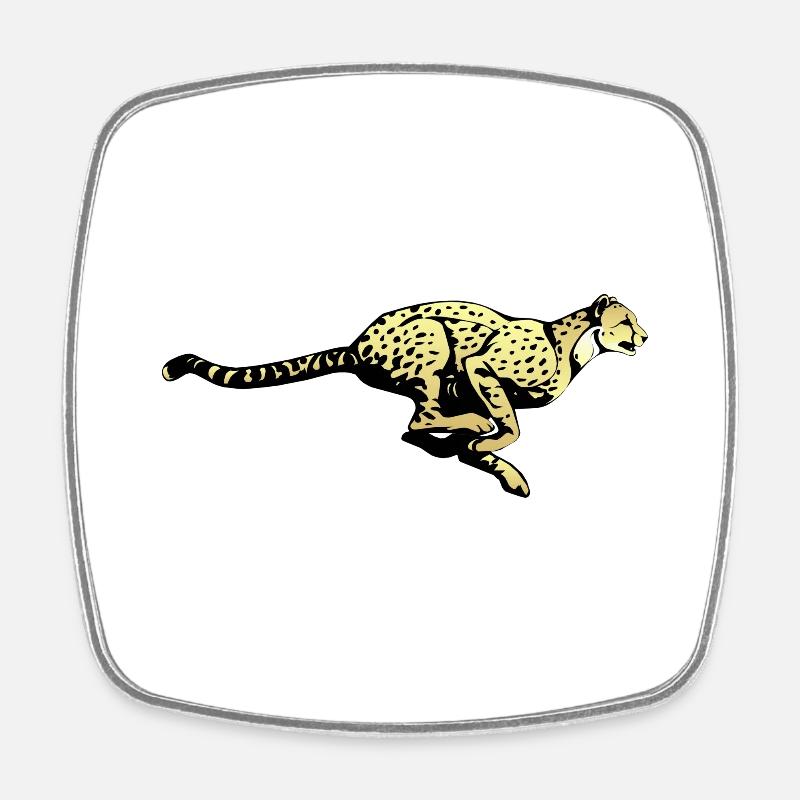 guépard chat ocelot léopard jaguar, guépard wildcat23 - Magnet carré - blanc