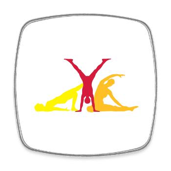 2541614 15809734 yoga - Magnet carré - blanc - Devant