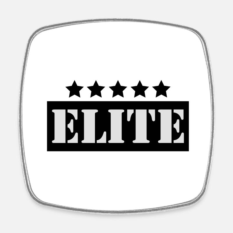 elite - Square fridge magnet - white