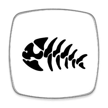 pirate fishing - Square fridge magnet - white - Front