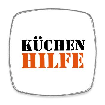 Koch - Viereckiger Kühlschrankmagnet - Weiß - Vorne