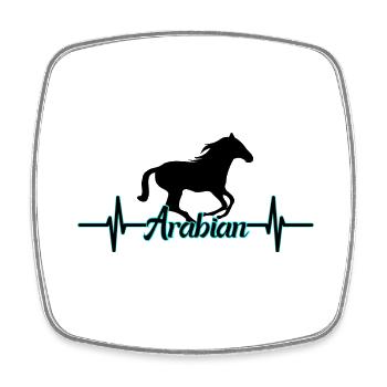 Araber Pferd Arabian Herzlinie - Viereckiger Kühlschrankmagnet - Weiß - Vorne