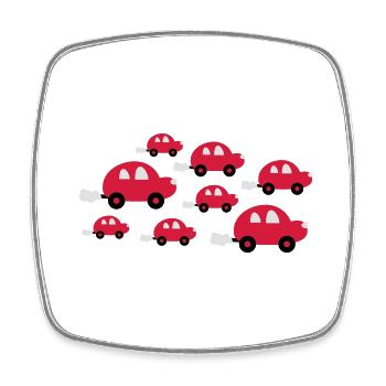 cars_design - Viereckiger Kühlschrankmagnet - Weiß - Vorne
