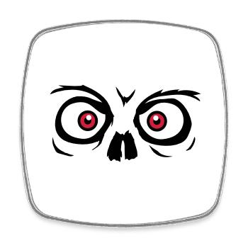 look horror halloween scary boese face head - Square fridge magnet - white - Front