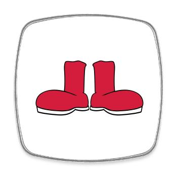 2 schuhe stiefel anziehen klamotten schuhe weihnac - Viereckiger Kühlschrankmagnet - Weiß - Vorne