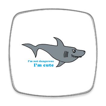 Shark - Square fridge magnet - white - Front