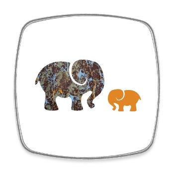 elephant e 85 - Square fridge magnet - white - Front