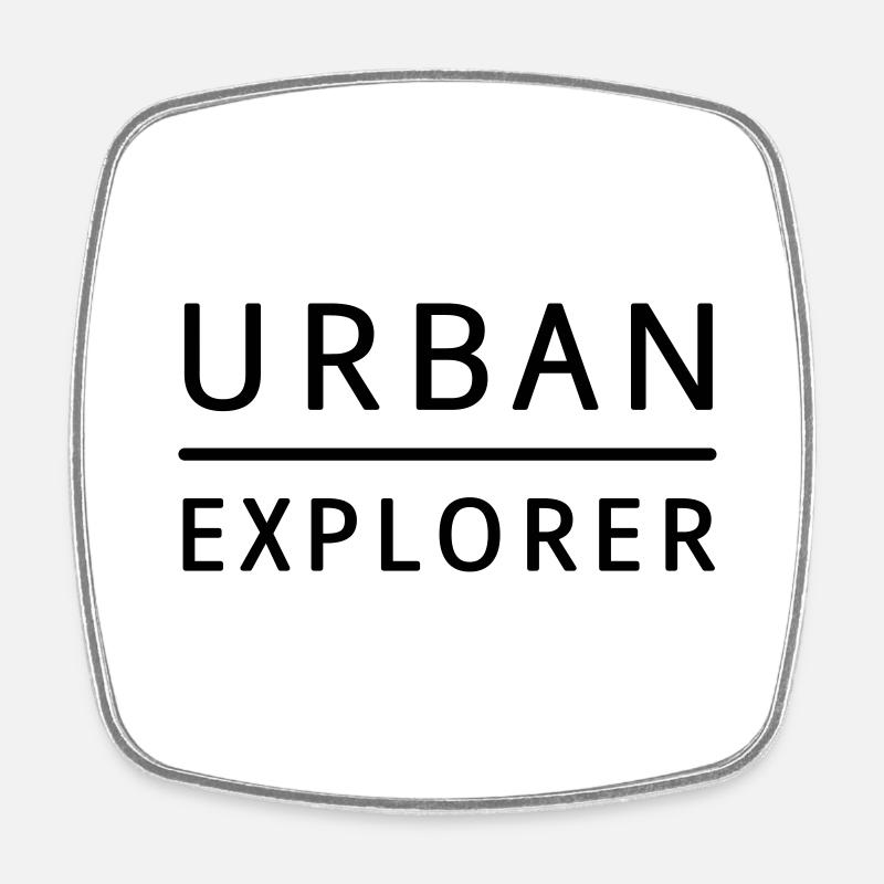 Urban Explorer - Viereckiger Kühlschrankmagnet - Weiß