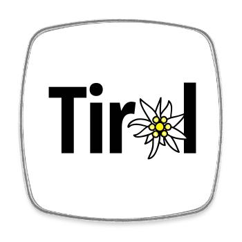 Tirol - Viereckiger Kühlschrankmagnet - Weiß - Vorne