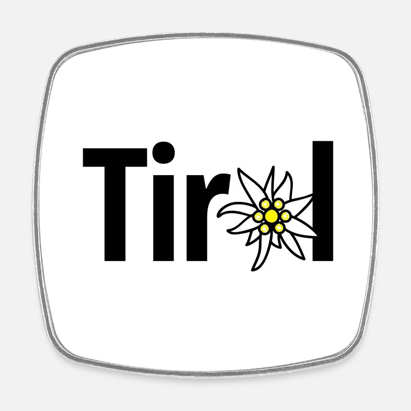 Tirol - Viereckiger Kühlschrankmagnet - Weiß