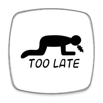 Alcohol Party Hangover Gift for PartyGoers - Square fridge magnet - white - Front