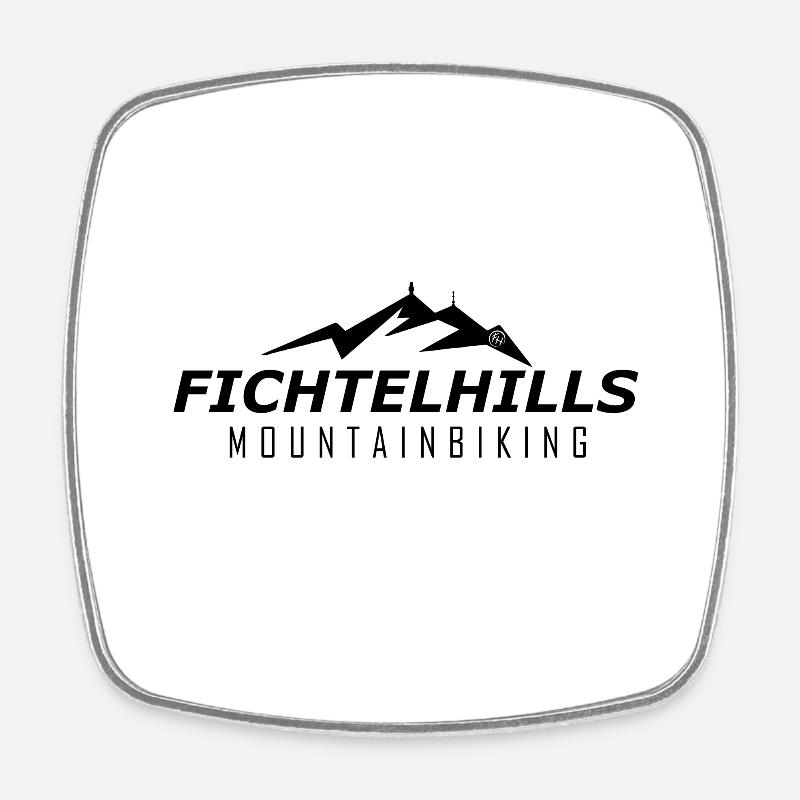 Fichtelhills MTB Jersey MTB Clothing - Square fridge magnet - white