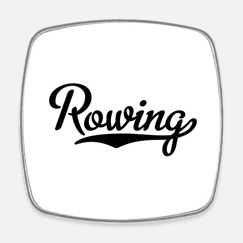 row - Square fridge magnet - white