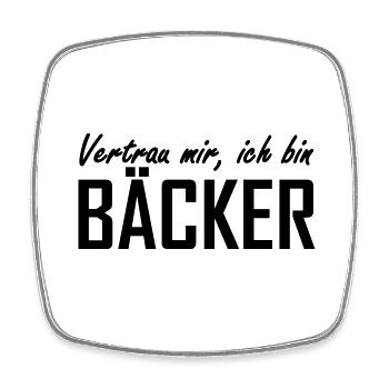 Bäcker - Viereckiger Kühlschrankmagnet - Weiß - Vorne