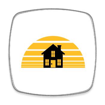 sonne abend sonnenuntergang morgen urlaub nacht sc - Viereckiger Kühlschrankmagnet - Weiß - Vorne