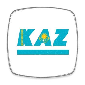 Kazakhstan Flag Flag KAZ - Square fridge magnet - white - Front
