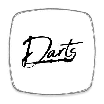 crew dart team logo freunde verein club pfeil dart - Viereckiger Kühlschrankmagnet - Weiß - Vorne