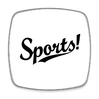 sports - Square fridge magnet - white - Front