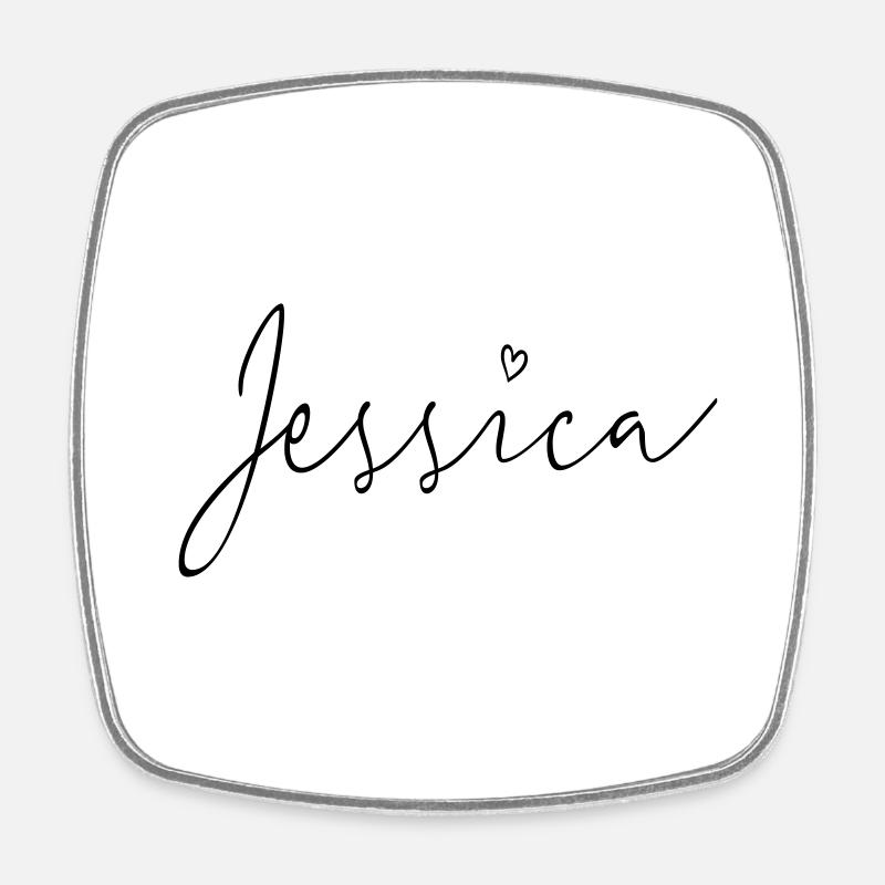 Jessica nom prénom - Magnet carré - blanc