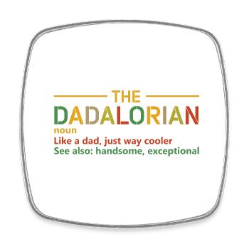 The Dadalorian vintage bester Papa Vater lustig - Viereckiger Kühlschrankmagnet - Weiß - Vorne