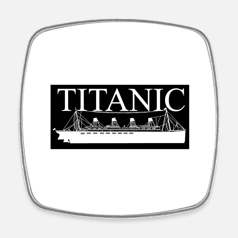 Titanic - Square fridge magnet - white