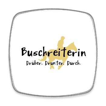 Buschreiterin - Viereckiger Kühlschrankmagnet - Weiß - Vorne