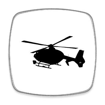 ec135 ah135 Hubschrauber Helikopter Helicopter - Viereckiger Kühlschrankmagnet - Weiß - Vorne