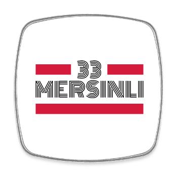 Mersin 33 Türkei Turkiye Geschenk Urlaub TR Türk - Viereckiger Kühlschrankmagnet - Weiß - Vorne