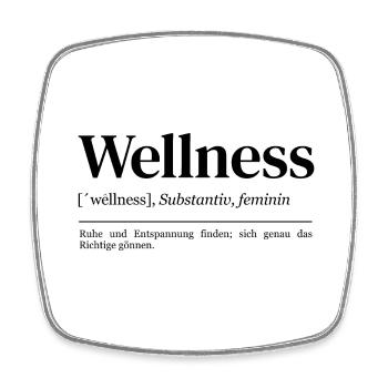 Wellness Definition Ruhe Entspannung Deko - Viereckiger Kühlschrankmagnet - Weiß - Vorne