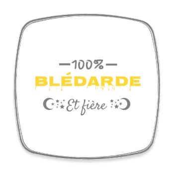 100% blédarde. - Magnet carré - blanc - Devant