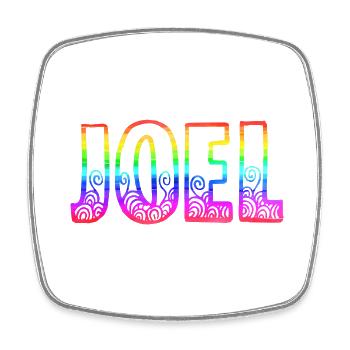 joel rs arc-en-ciel - Magnet carré - blanc - Devant