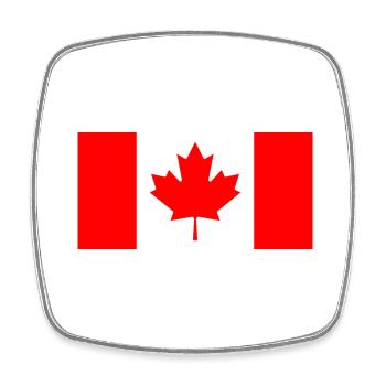 Kanada Flagge - Viereckiger Kühlschrankmagnet - Weiß - Vorne
