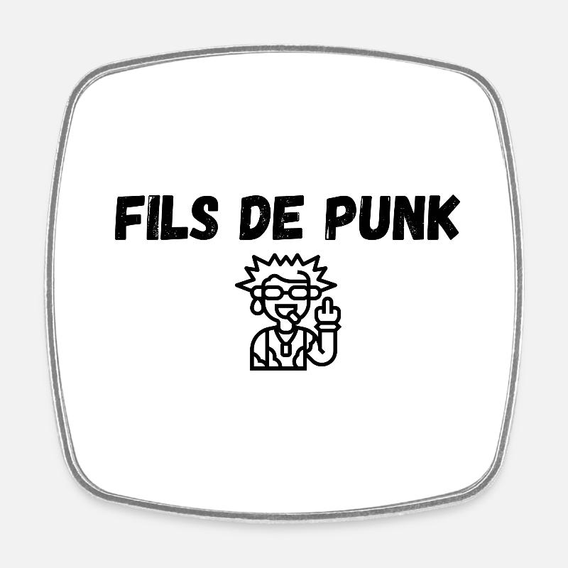 Fils de Punk (2) - Magnet carré - blanc