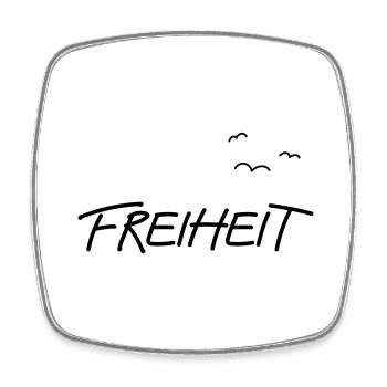 FREIHEIT — nicht mehr, und nicht weniger! - Viereckiger Kühlschrankmagnet - Weiß - Vorne