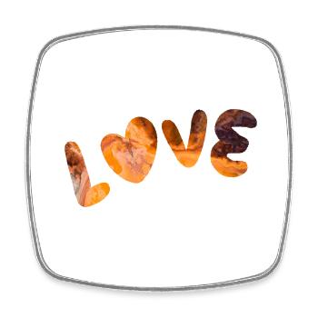Love liebe Valentinstag Herz heart shirt bunt - Viereckiger Kühlschrankmagnet - Weiß - Vorne