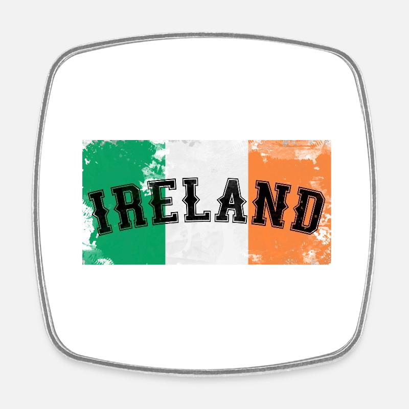 Irlande - Drapeau de l’Irlande - Magnet carré - blanc