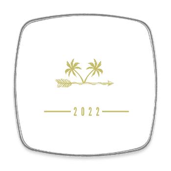 Sables d’Or 2022 - Magnet carré - blanc - Devant