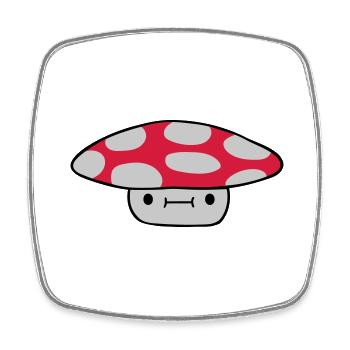 Sweet little mushroom - Square fridge magnet - white - Front