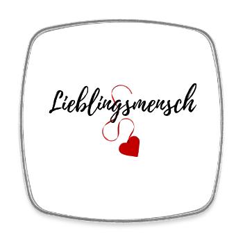 Lieblingsmensch - Viereckiger Kühlschrankmagnet - Weiß - Vorne