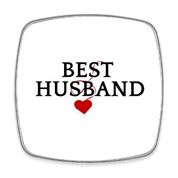 Best Husband - Viereckiger Kühlschrankmagnet - Weiß - Vorne