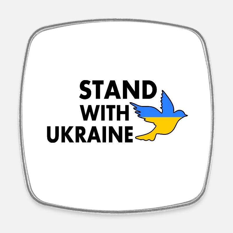 stand with ukraine - Magnet carré - blanc
