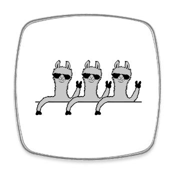 Team Comic Lamas - Square fridge magnet - white - Front